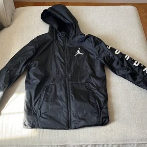 Boys black Jordan jacket with fleece inside